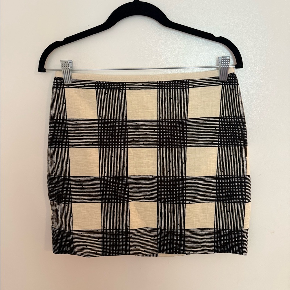 Madewell Bowery Inkcheck Mini Skirt